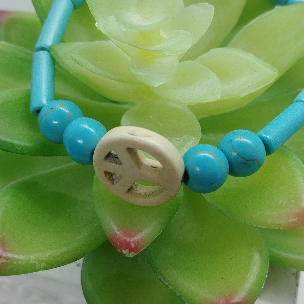 Turquoise peace bracelet